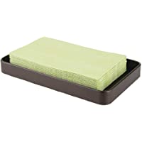 mDesign Bandeja Decorativa para baño- Ideal como dispensador de Toallas de Papel – Bandeja de Metal para Toallas de…
